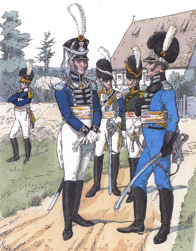 Uniformen von württembergischen Offiziere